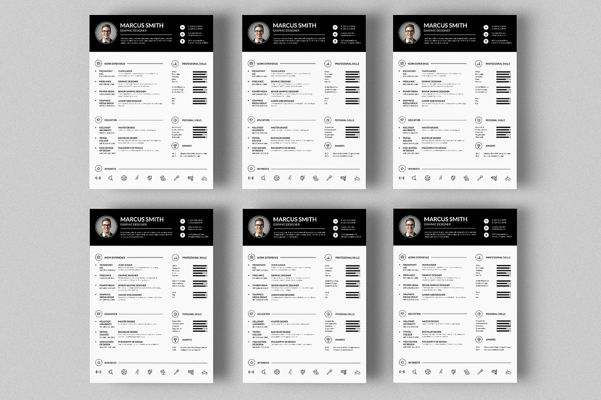 Simple Resume CV, a Stationery Template by ND Design (Photo 4 of 8)