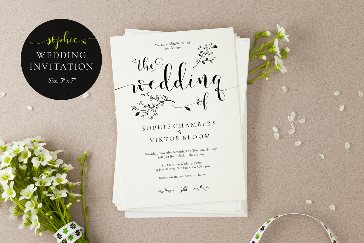 Wedding Invitation Suite, Sophie, an Invitation Template by Alice Bluefox (Photo 2 of 10)