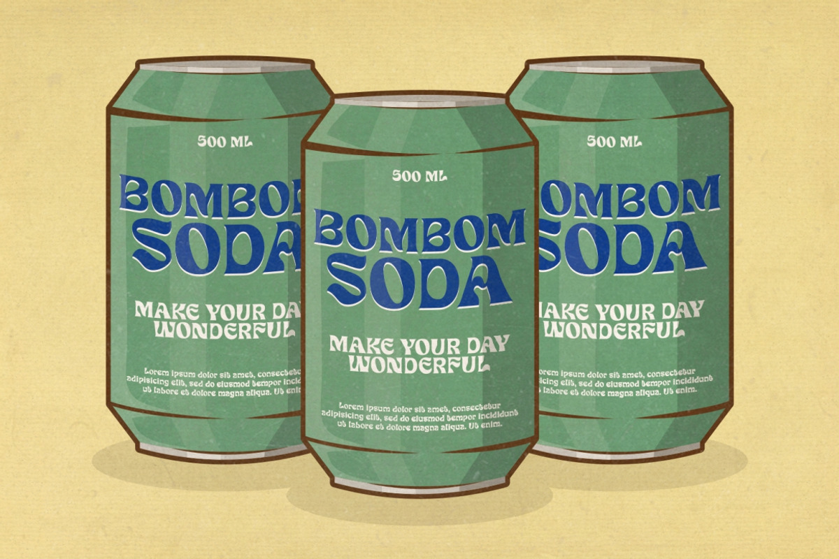Suncos - Retro Funk Font!, a Serif Font by HansCo Studio (Photo 4 of 11)