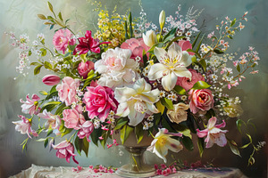 A realistic painting of a colorful v, a Photo by Iftikhar Alam