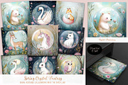 Spring Crystal Fantasy Postcards, an Animal Illustration by The Dutch Lady Designs (Thumbnail 1 of 6)