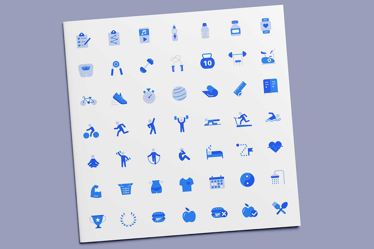 Fitness Icons, a Solid Icon by minhm2m (Photo 4 of 6)