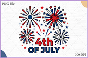 4th of July Fireworks SVG Clipart, a Decorative Illustration by Gfx Expert Team (Thumbnail 1 of 3)