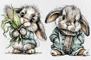 Farm Bunny Clipart, an Animal Illustration by Rose Art (Thumbnail 3 of 6)