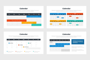 Calendar Infographics Template