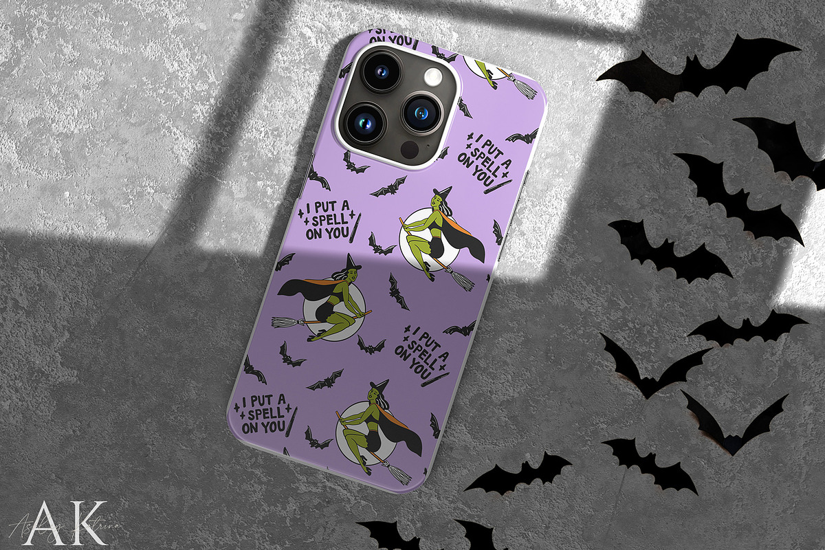 Vintage Halloween Clipart & Patterns, a Seasonal Illustration by Ashley Katrina (Photo 8 of 15)