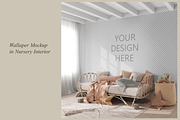 Nursery Wallpaper Mockup, a Product Mockup by MockupArtDesign (Thumbnail 2 of 5)