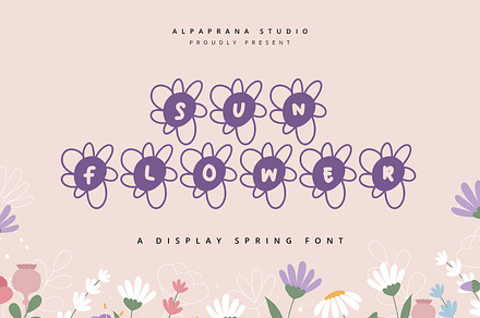 Sun Flower - Decorative Display Font, a Symbol Font by Alpaprana