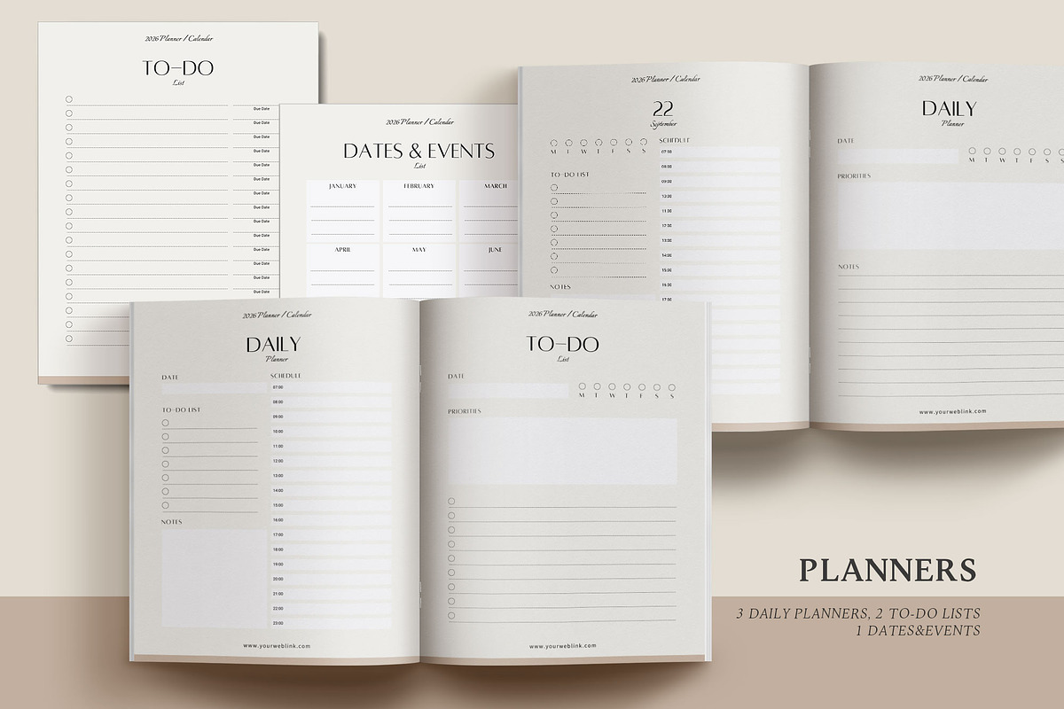2026 Canva Planner & Calendar kit v2 preview 4