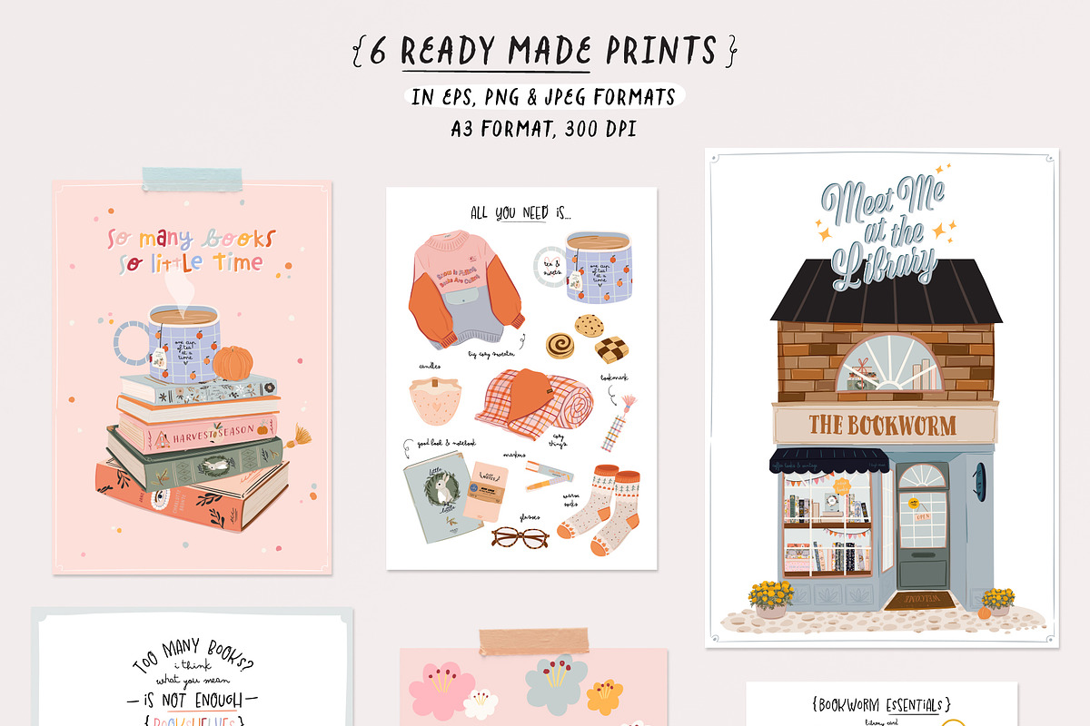 Book Lovers & Bookworms clipart, an Object Illustration by Ruslana Lubenets (Photo 10 of 15)