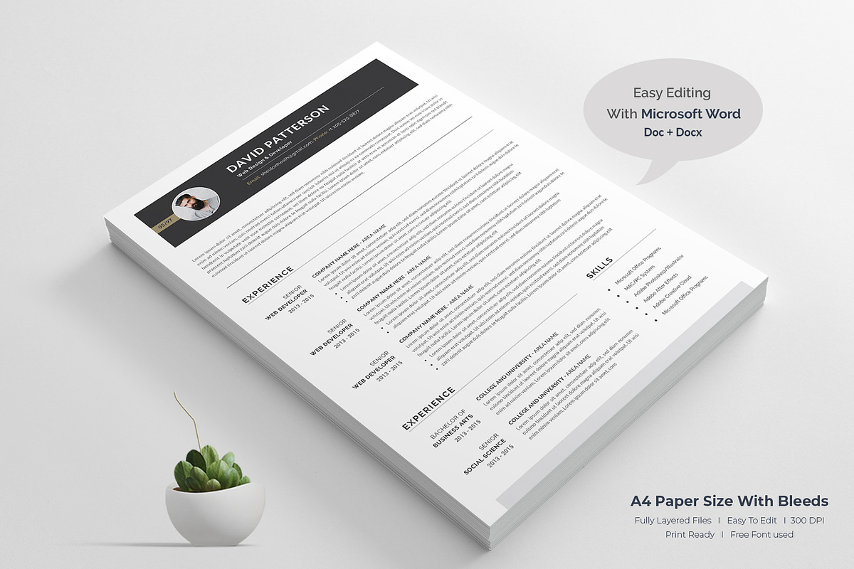 Resume/CV, a Resume Template by Pixavics (Photo 3 of 4)