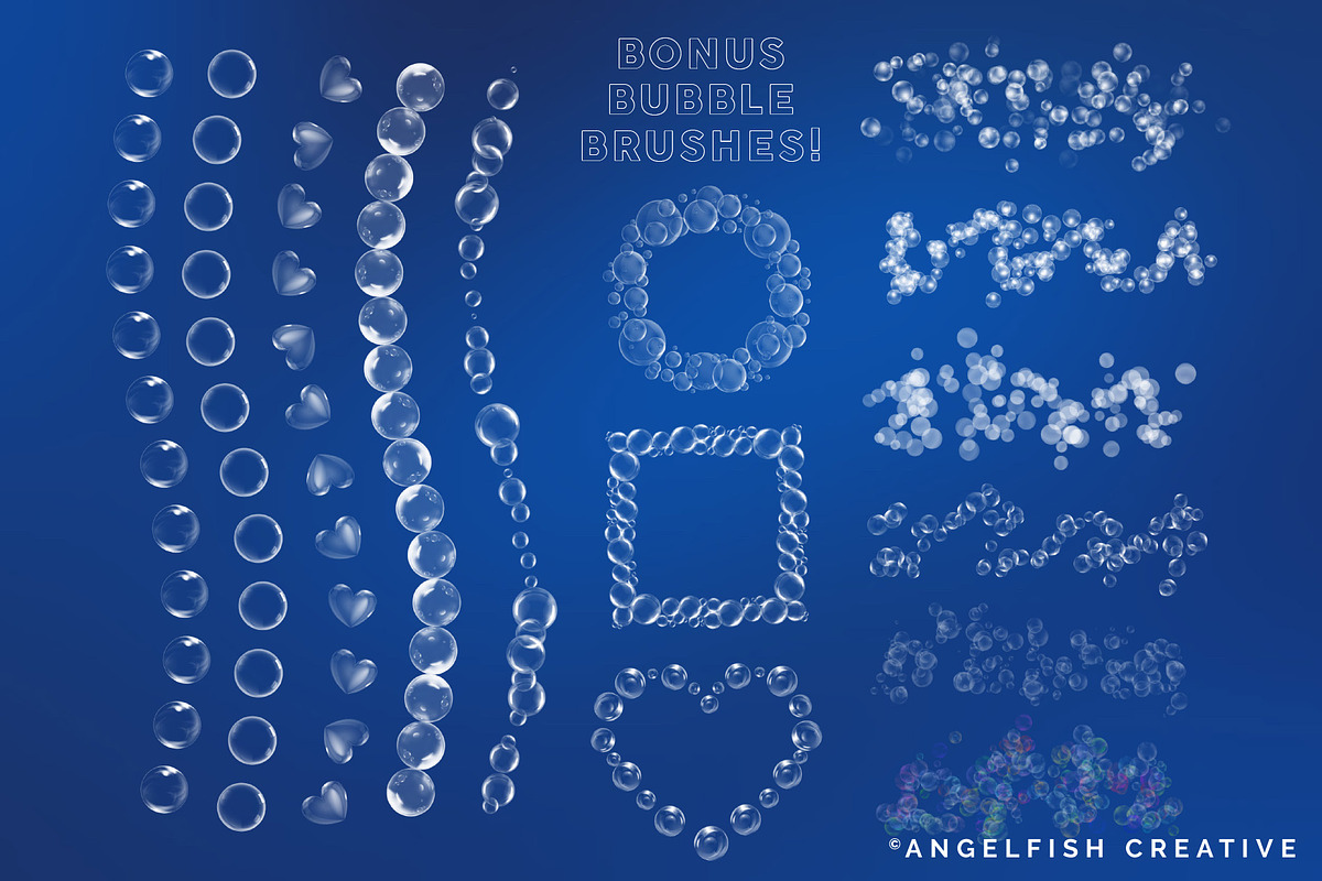 Bubble Stamps Procreate Brush Set, a Brush Add-On by AngelfishCreative (Photo 7 of 7)