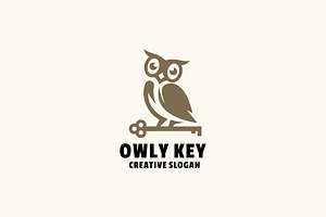 Owl Key Logo Template