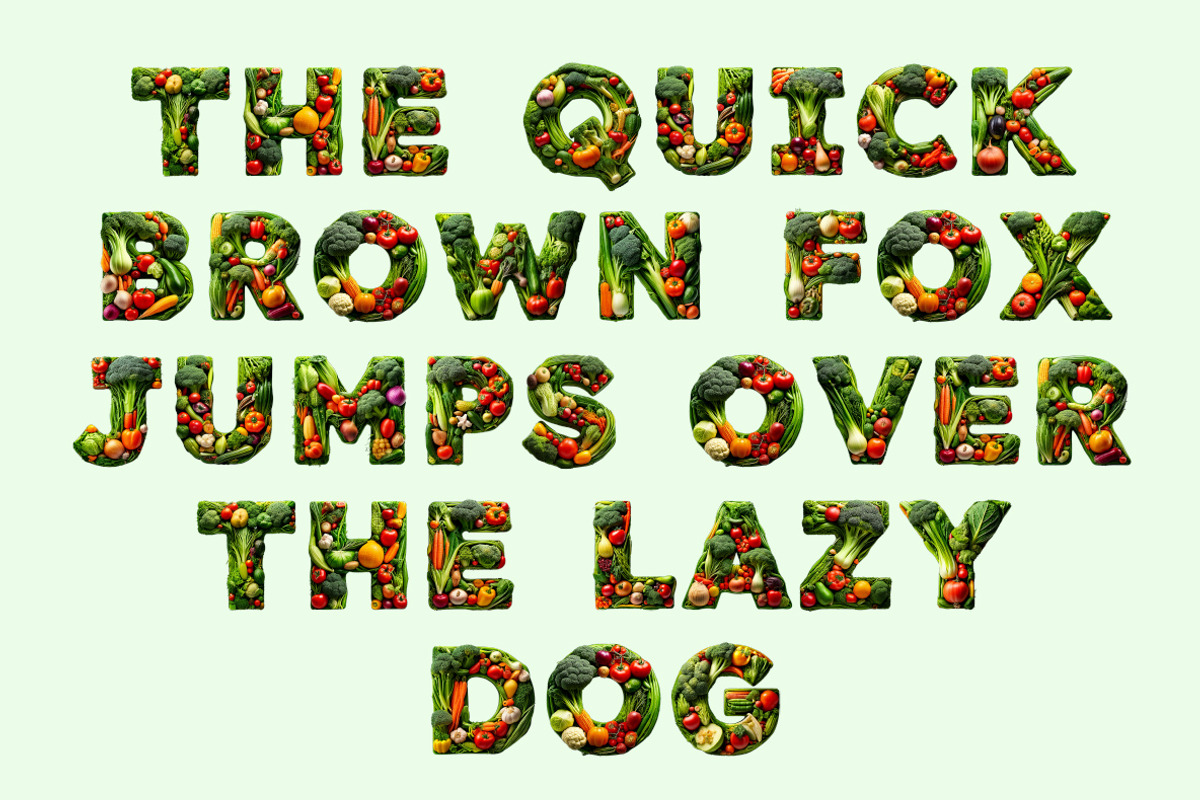 Vegetables Font, a Sans Serif Font by Handmadefont (Photo 5 of 16)