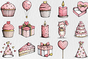 Valentine Birthday Clipart, a Seasonal Illustration by Rose Art (Thumbnail 3 of 6)
