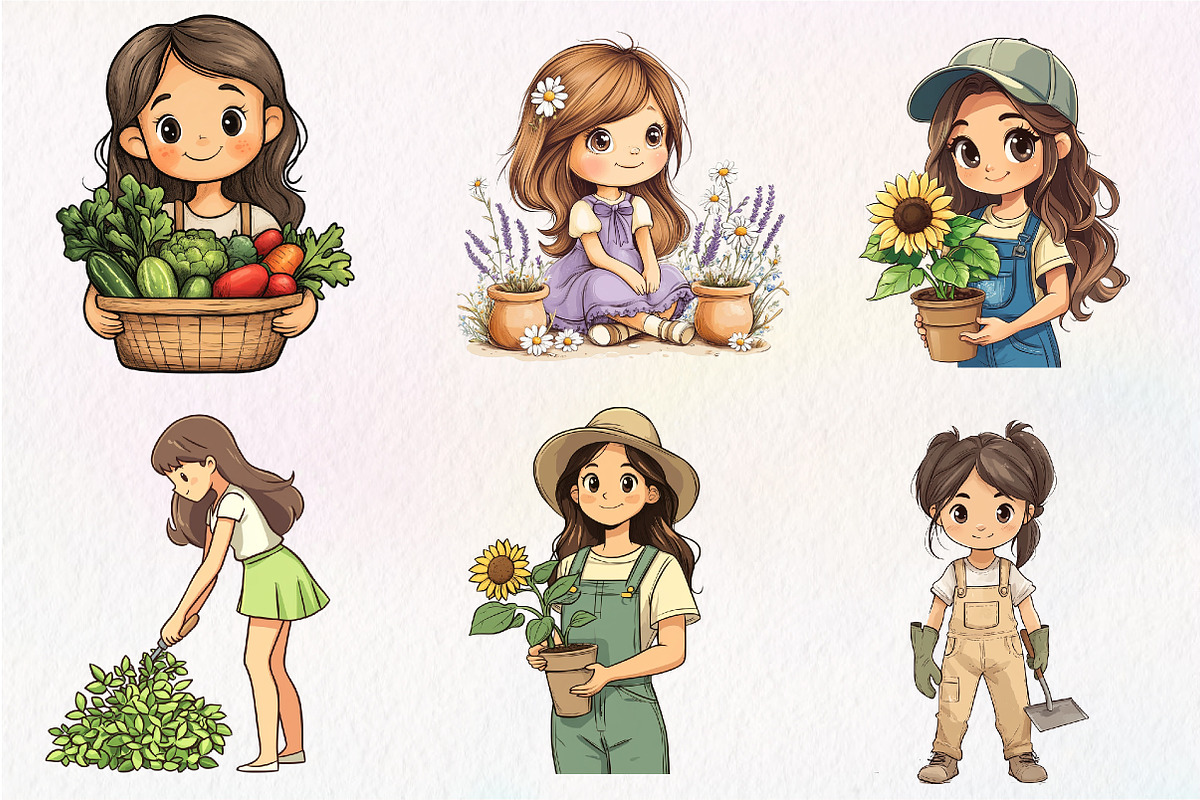 Gardening Girl Sublimation Bundle, an Illustration by CreationArt (Photo 3 of 5)