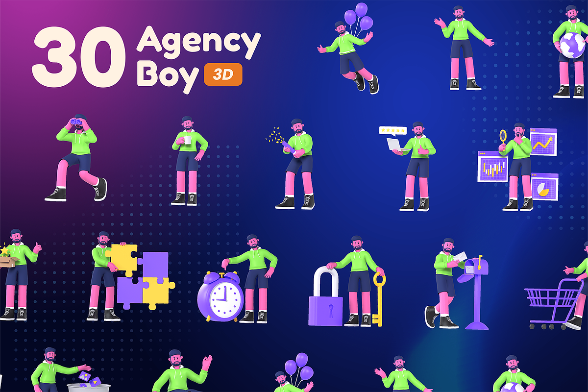Milenia Agency Boy, a Characters & Person 3D Model by kerismaker (Photo 7 of 8)