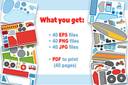 Transport Cut and Glue Activity Pack, a Transportation Illustration by Ksenya Savva (Thumbnail 6 of 7)