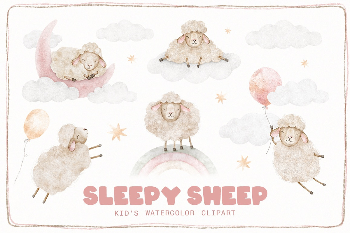 Sheep watercolor illustrations, an Animal Illustration by Fedulova Art (Photo 1 of 14)
