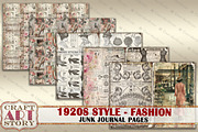 Fashion Junk Journal Kit 1920s style, a Person Illustration by CraftArtStory (Thumbnail 5 of 6)