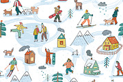 Winter, a Pattern Graphic by GooseFrol (Thumbnail 2 of 8)