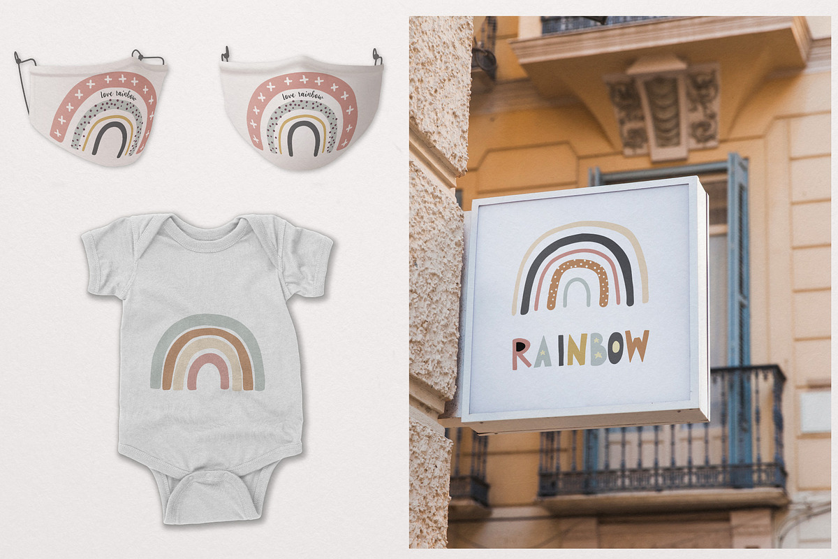 Rainbow poster pattern bundle, a Pattern Graphic by Piixypeach (Photo 2 of 8)