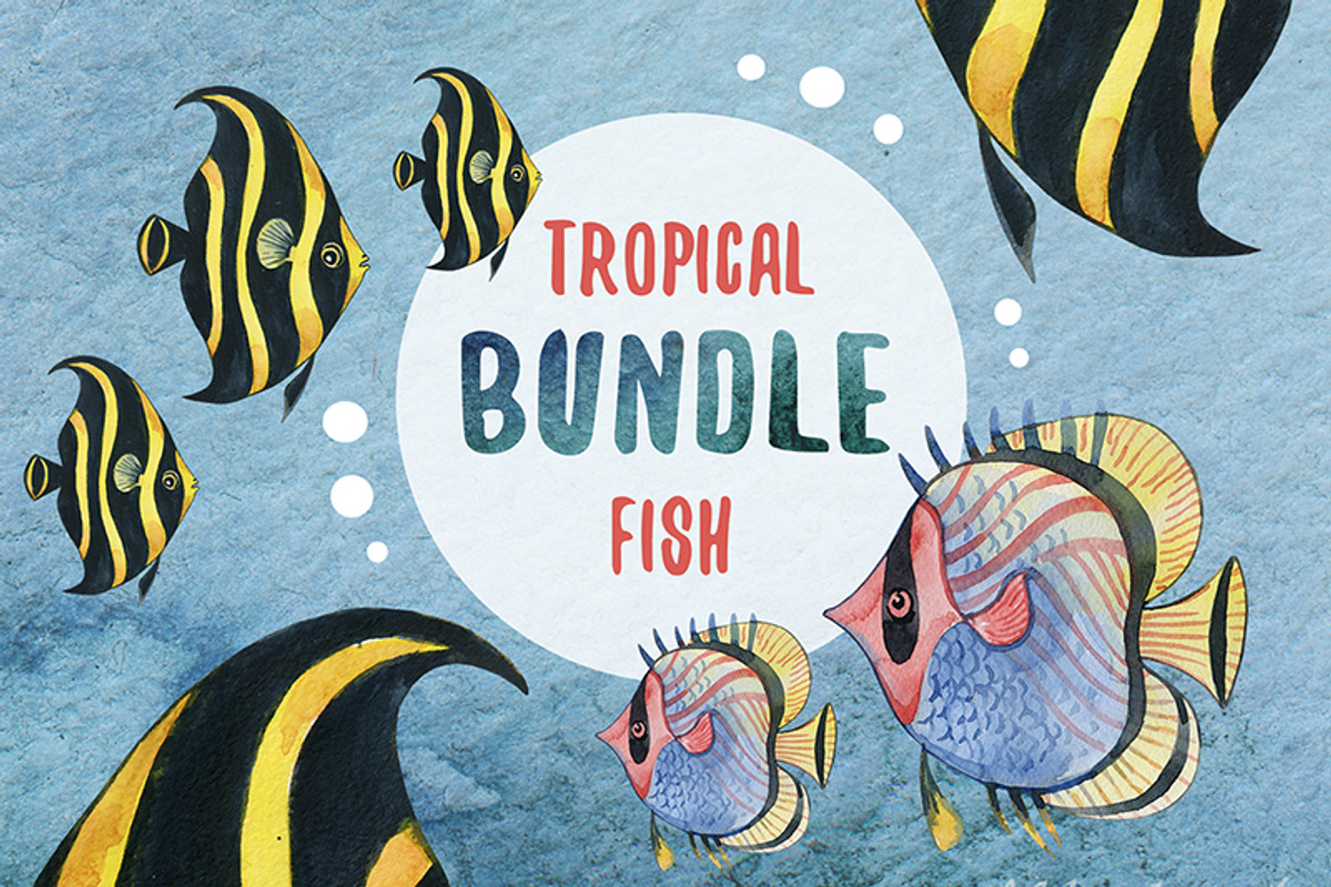 Tropical fish bundle, an Animal Illustration by Mehendra Art (Photo 1 of 6)