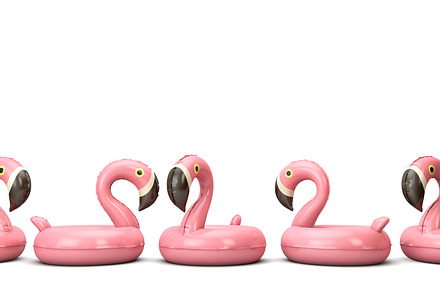 Pink inflatable flamingo containing flamingo, summer, and pink