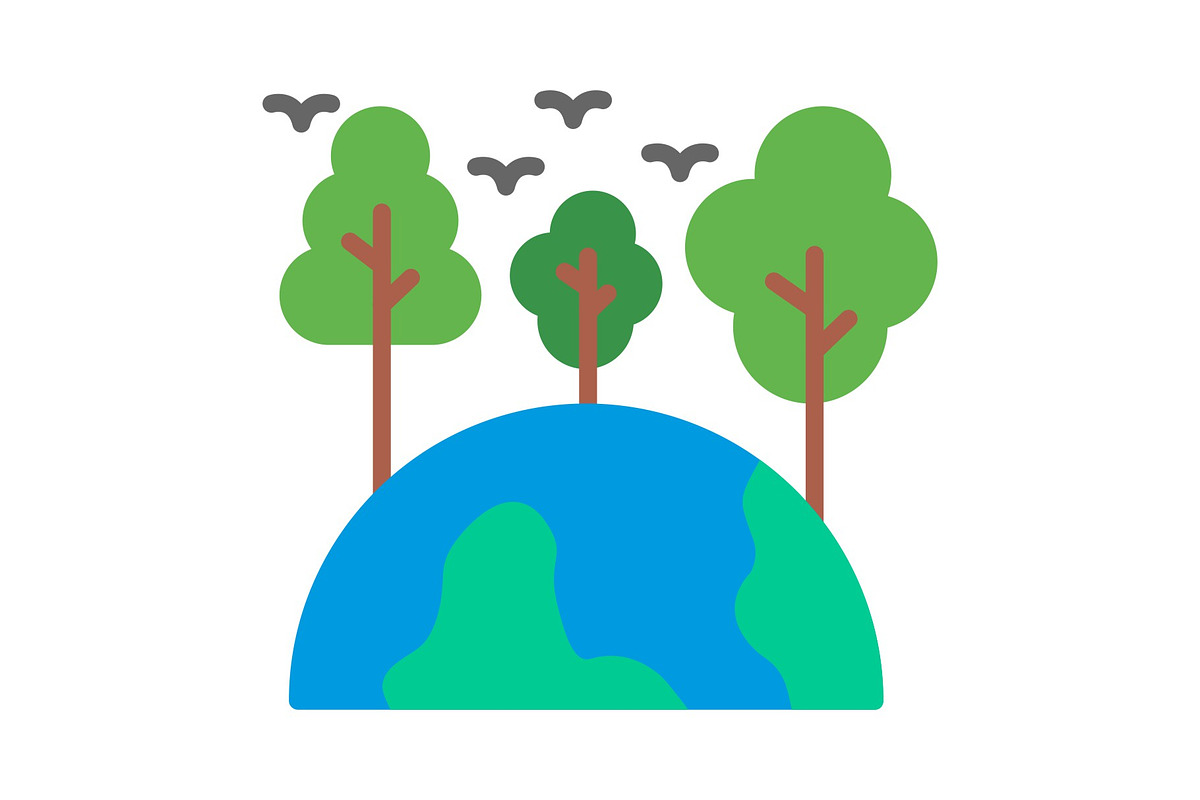 Planet Earth Flat Icon, a Duotone Icon by Pexelpy (Photo 1 of 2)