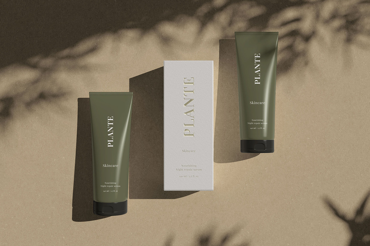 Plante - Cosmetics Tube Mockup, a Packaging Mockup by JafarNation (Photo 2 of 7)