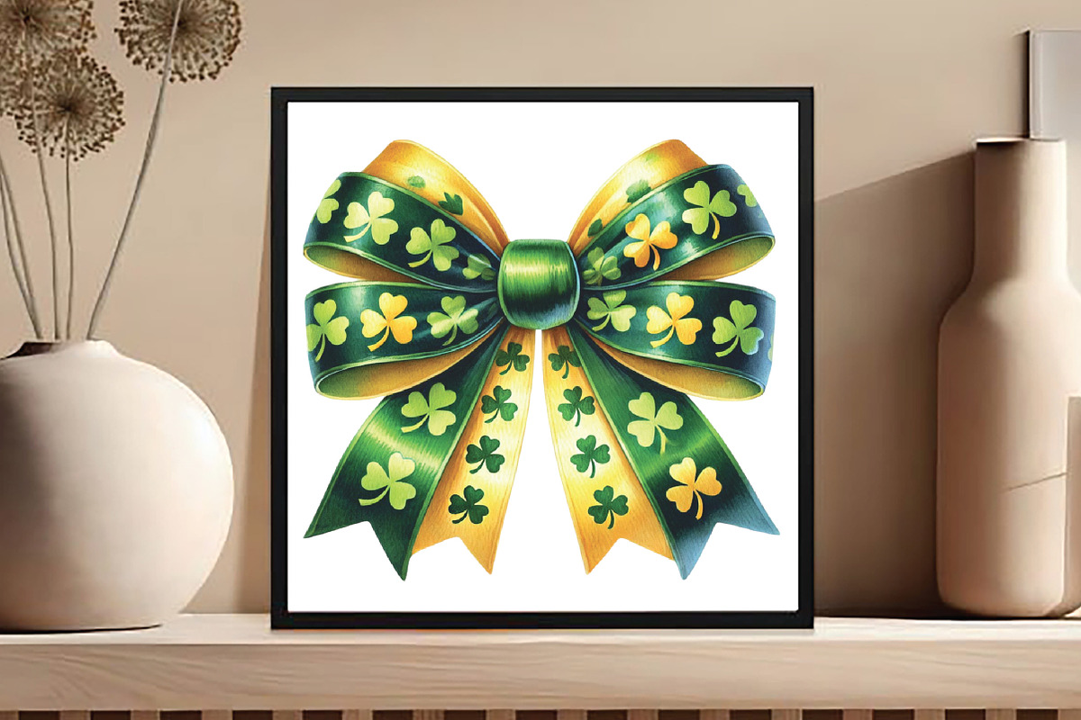 Watercolor St Patrick's Day Bow, an Illustration by DreamCafeArt (Photo 5 of 5)