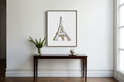 Line Art Eiffel Tower Illustration, a Decorative Illustration by Brand_Hero (Thumbnail 2 of 4)