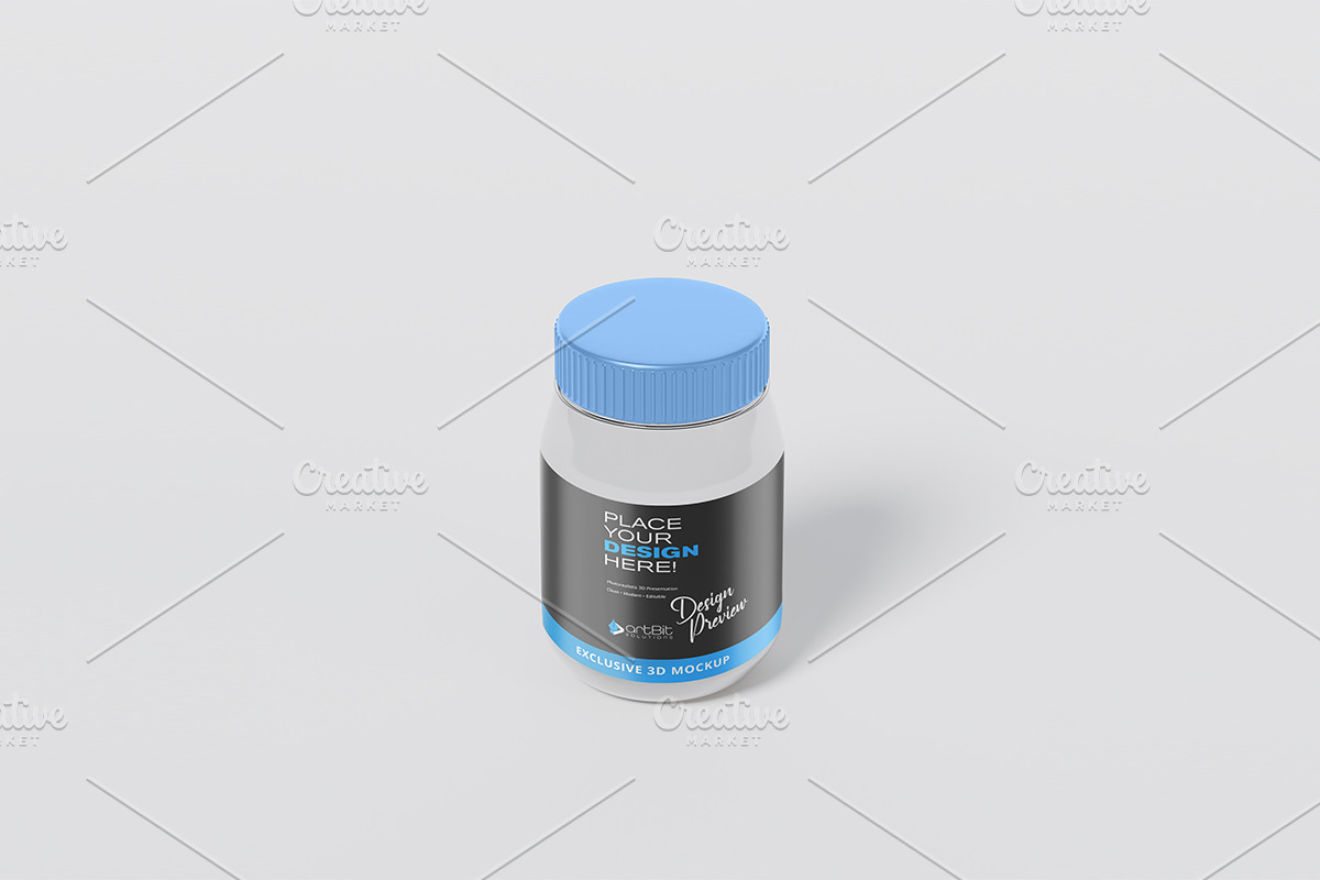 Glass Jar Set Packaging Mockup, a Cups & Container Mockup by artBit Design Studio (Photo 2 of 9)