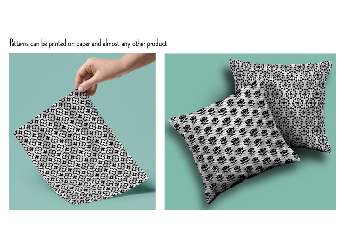 Seamless Black Lace Patterns preview 2