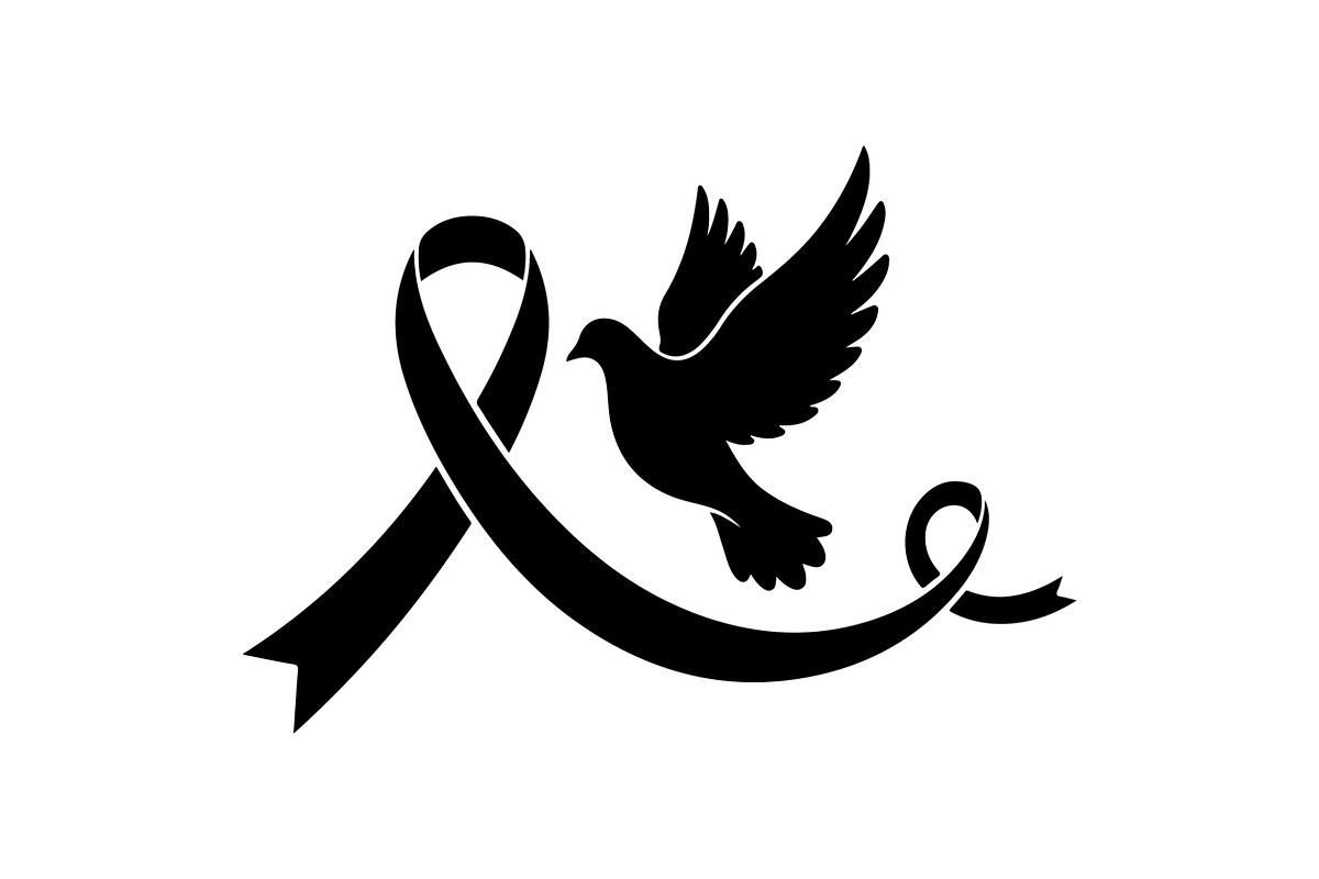 Cancer Awareness Black Ribbon Icon, a Healthcare Illustration by Designer_Momina (Photo 12 of 16)