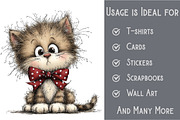 Cute Christmas Cat Clipart Bundle, an Illustration by Pixels.Craft (Thumbnail 3 of 6)