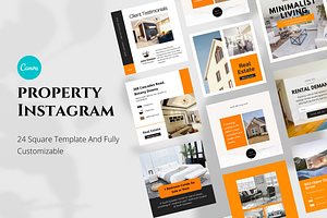 Property Canva Instagram Template, a Social Media Template by Kawalan Studio