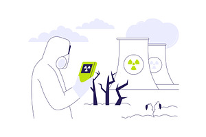 Radiation sensor abstract concept, a Technology Illustration by Visual Generation