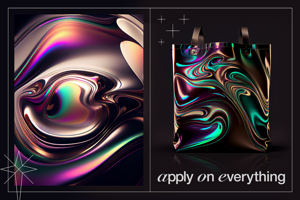 Liquid Metal | Iridescent Pack, a Texture Graphic by Ckybe's Corner (Photo 6 of 8)