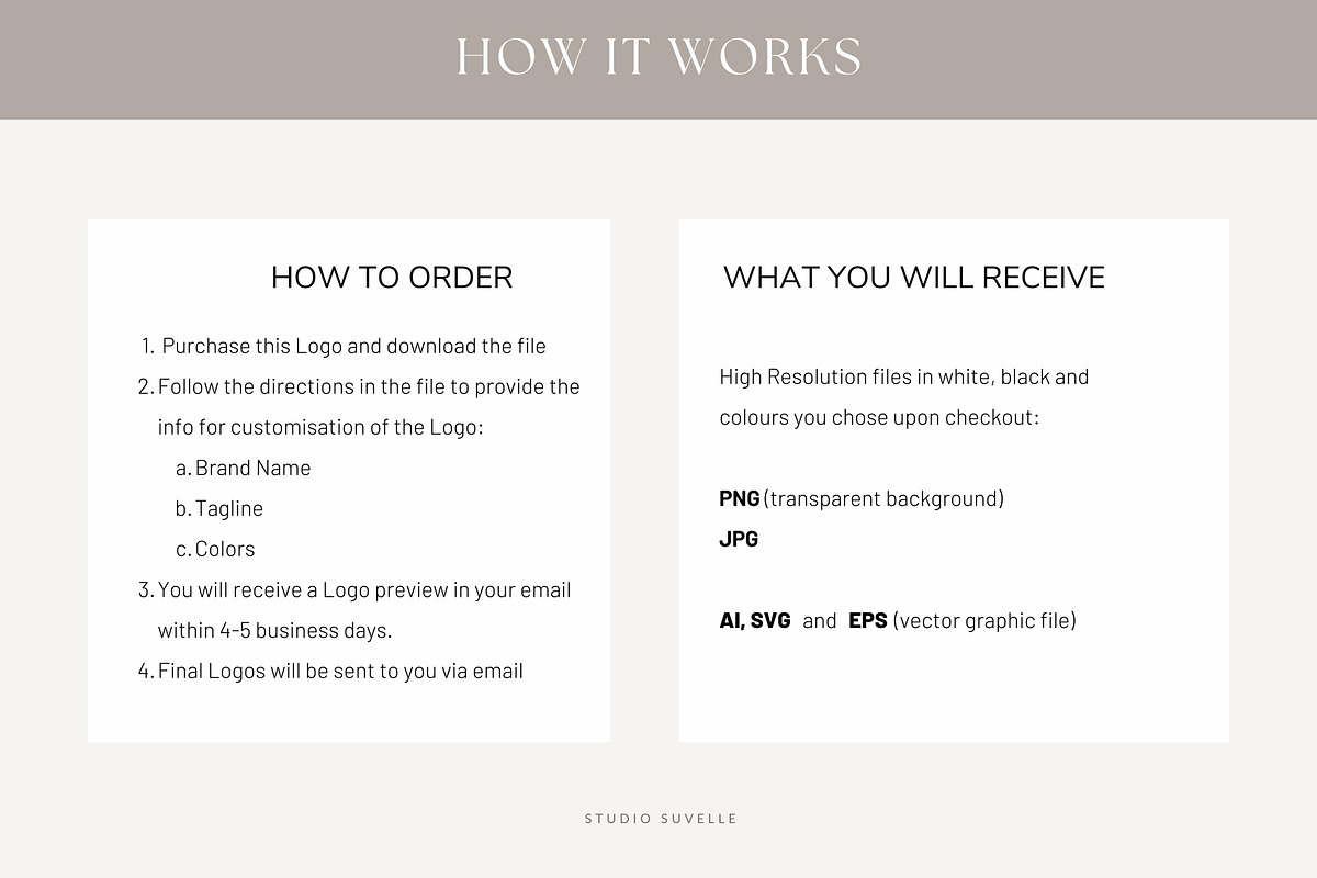 ELISE Premade Logo Design, a Branding & Logo Template by Studio Suvelle (Photo 4 of 6)