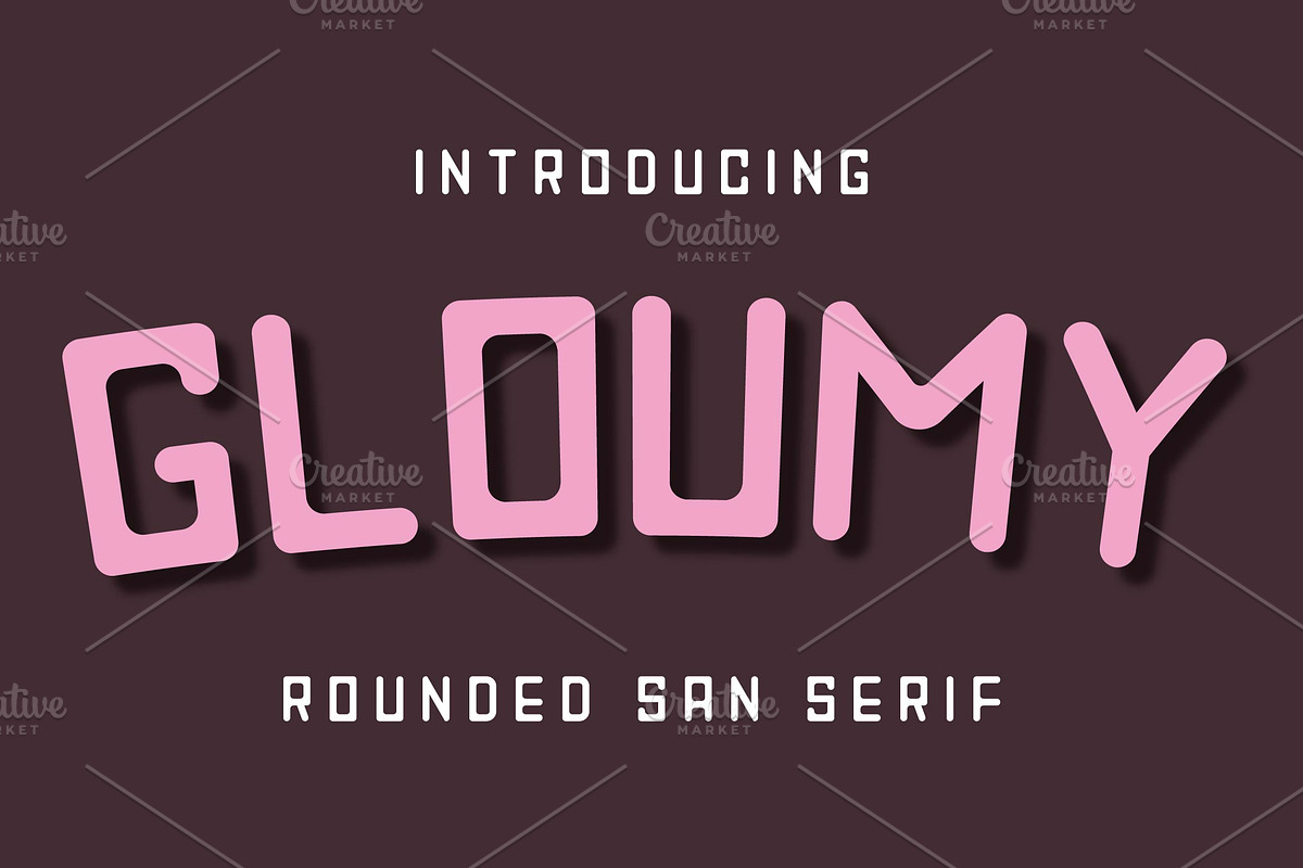Gloumy | Rounded Typeface, a Sans Serif Font by Artiveko (Photo 1 of 4)