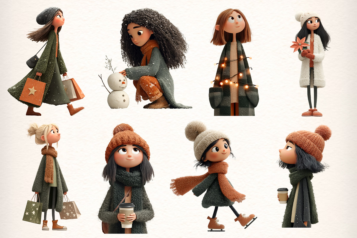 Whimsical Winter City Clipart, an Illustration by Dream Creation (Photo 3 of 5)