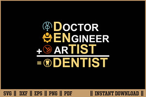 Doctor Engineer Artist Dentist SVG, a Work Illustration by Handy Arts Studio