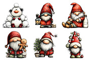 Whimsical Christmas Gnome Clipart, an Illustration by Daily.Designs (Thumbnail 5 of 5)
