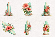 Summer Surfboard Clipart, an Illustration by CreationArt (Thumbnail 4 of 10)