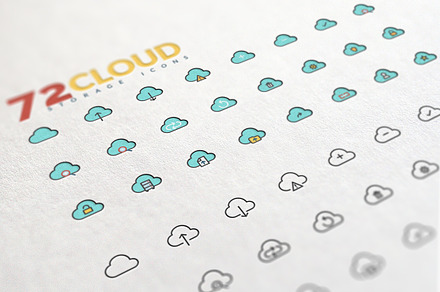 Cloud Storage Icons Set
