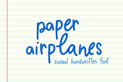 Paper Airplanes Handwritten Font, a Handwritten Font by Kellie Jayne Studio (Thumbnail 1 of 9)