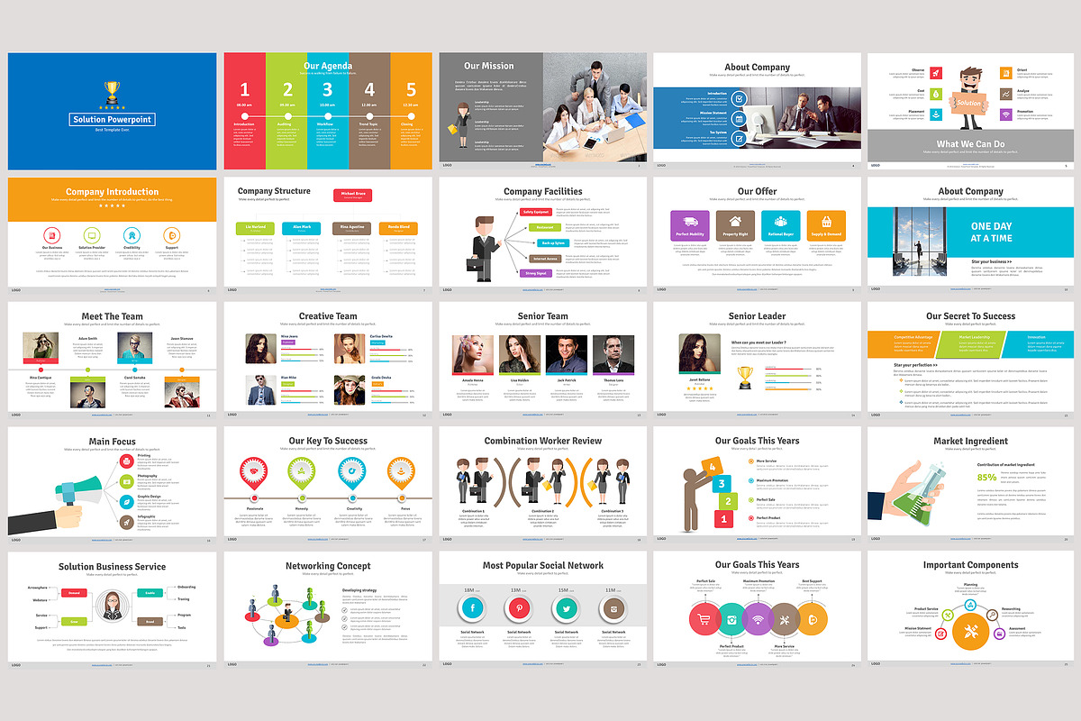 Solution Keynote Template, a Presentation Template by DesignCorner (Photo 2 of 5)