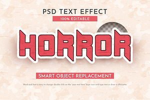 Horror Sticker Editable Text Effect