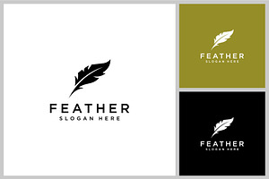 feather silhouette vector design, a Branding & Logo Template by quadrazo